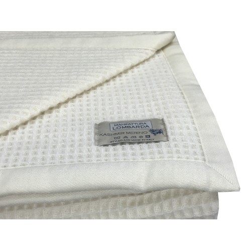 Coperta in Lana Kashmir e Merino – Estiva Leggera Nido Ape Matrimoniale 220×260 cm – Made in Italy